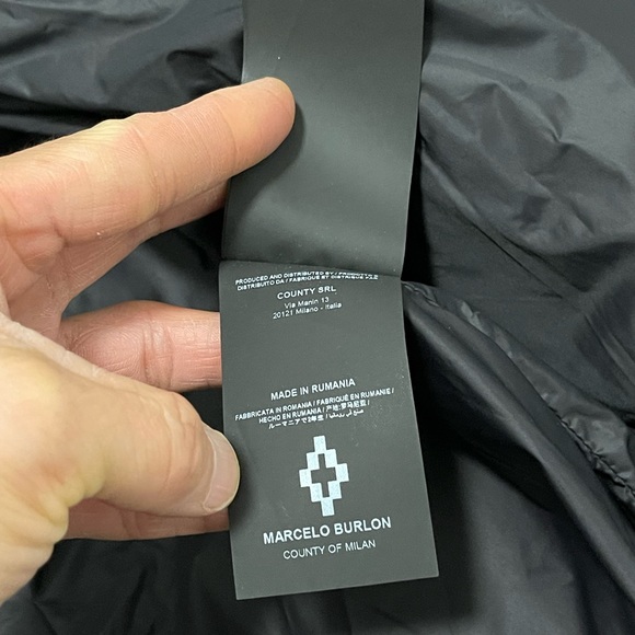 EUC Men’s Medium Marcelo Burlon County Of Milan Hooded Snake Print Down Jacket - Picture 16 of 16